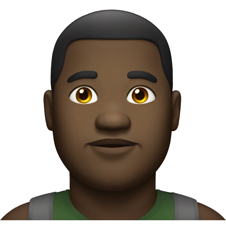 fat black man emoji