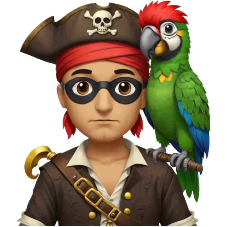 pirate and parrot emoji