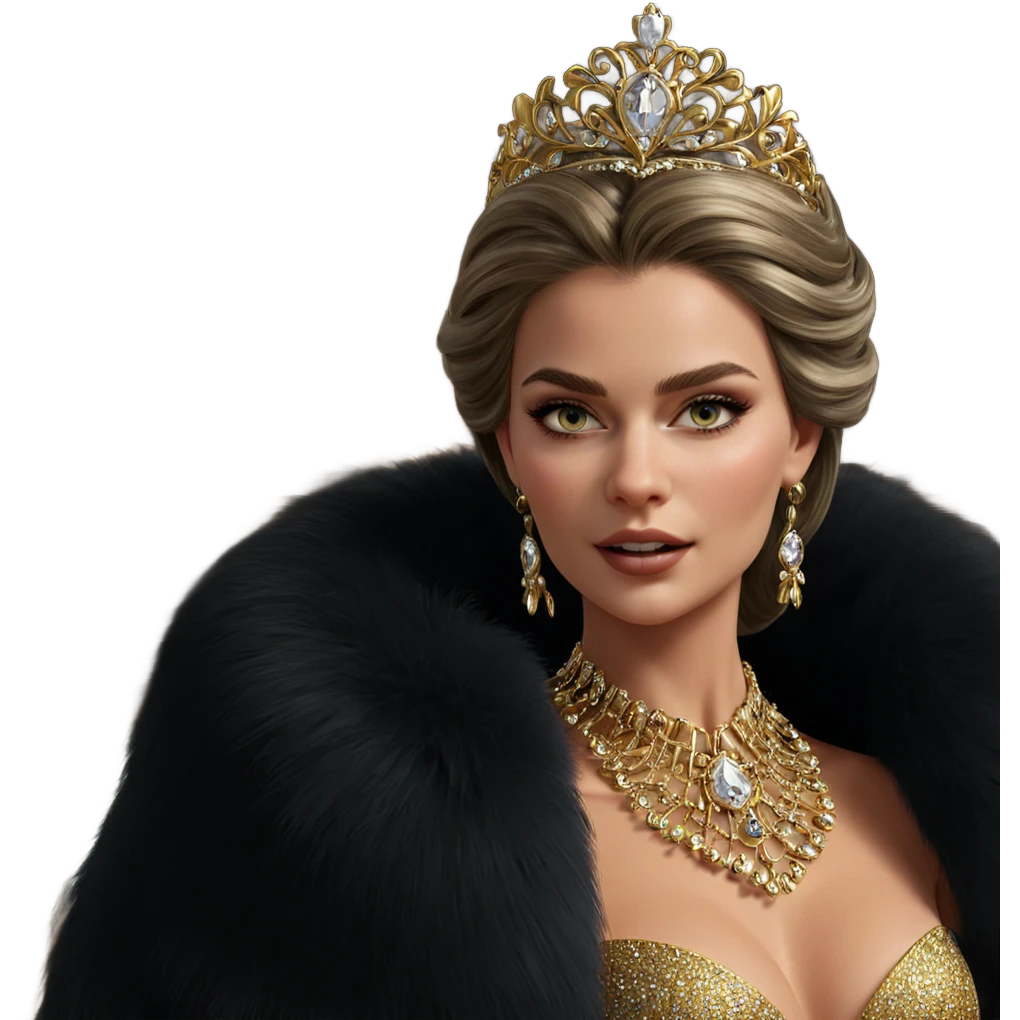 elegant girl in tiara emoji