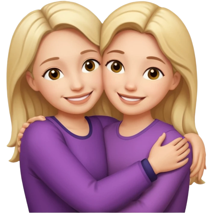 Mother and daughter love emoji