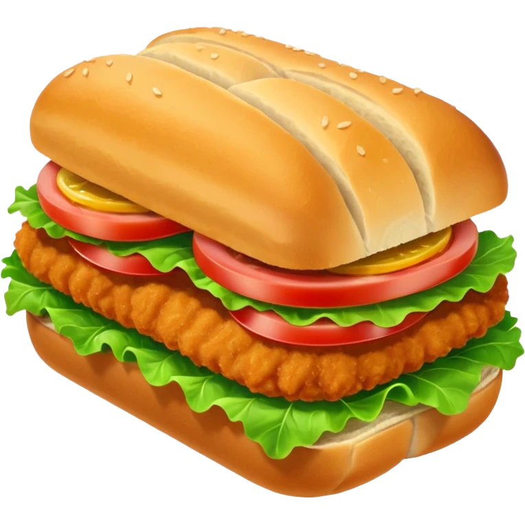 schnitzel sandwich: an oblong roll topped with a schnitzel, served on a lettuce leaf emoji