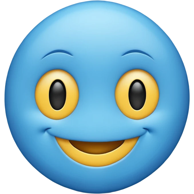 happy smiliee with blue color emoji