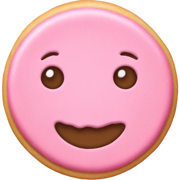 Pink sugar cookie emoji