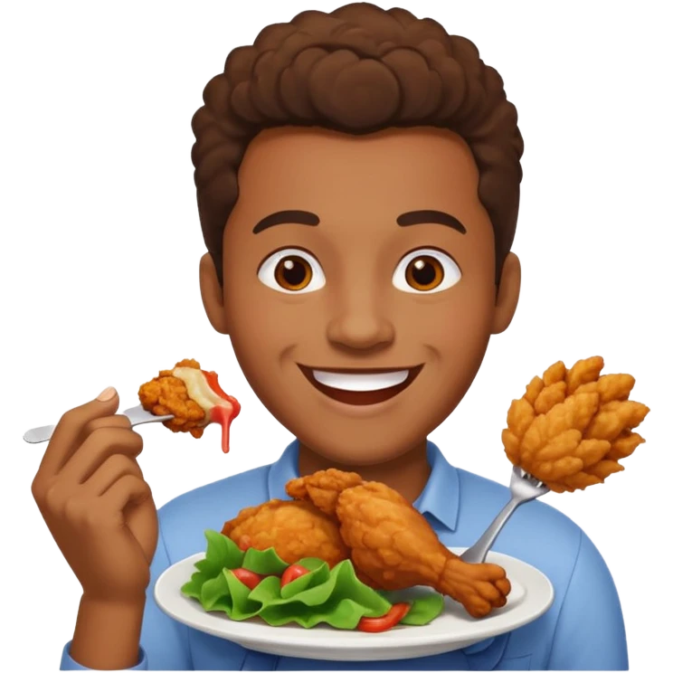 Black person chicken funny emoji
