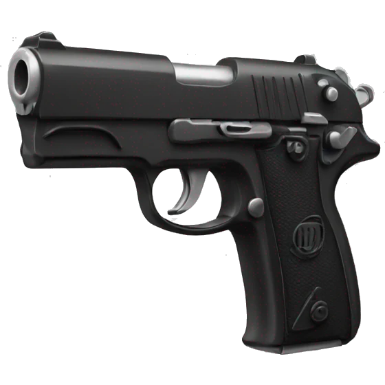 un pistolet noir emoji