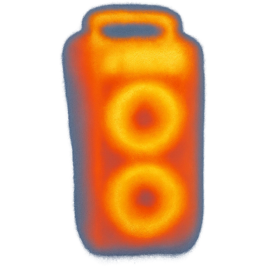 A boombox column emoji