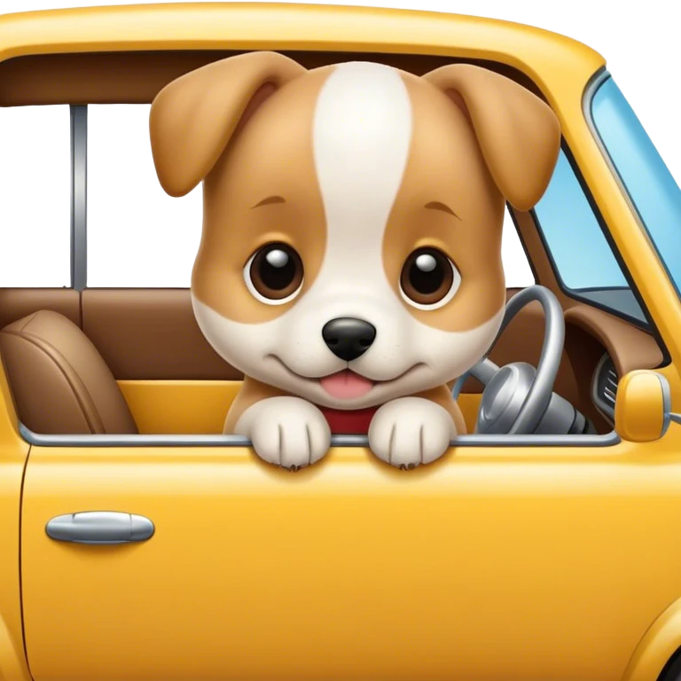 Puppy car emoji
