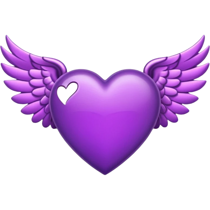 purple heart with wings emoji