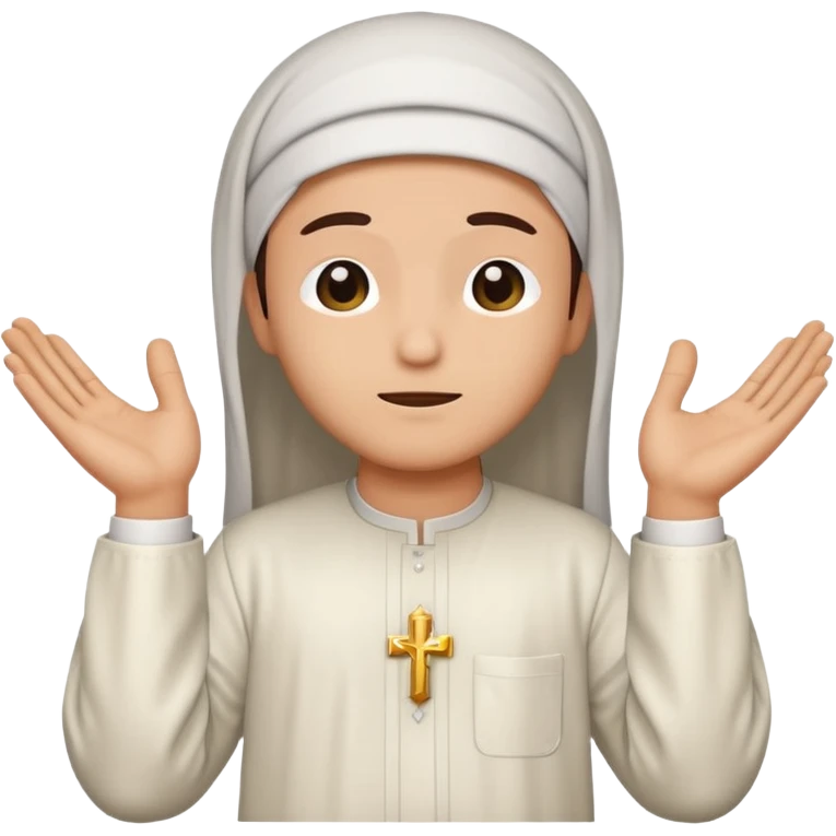 Make a person praying in Islam religion make it a sideways facing 2d emoji emoji