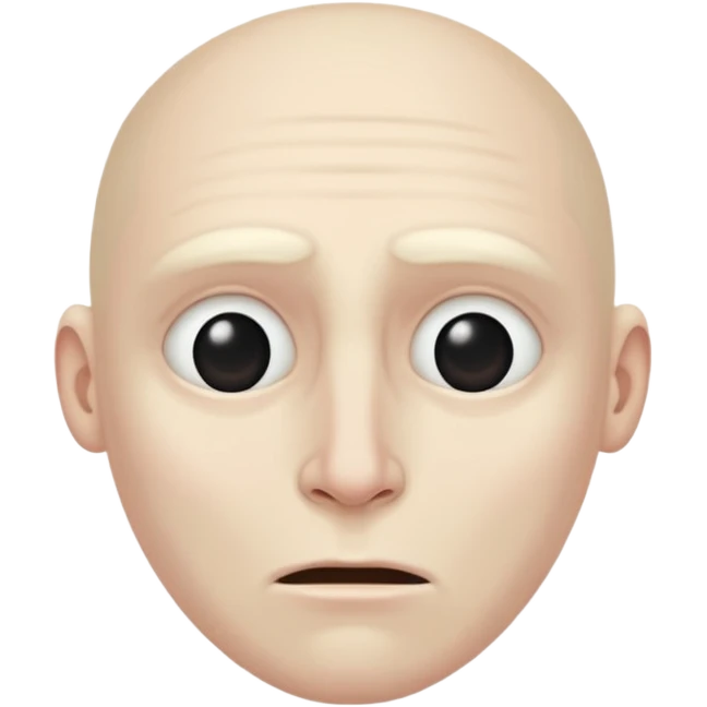 volto magro e di carnagione pallida senza il naso emoji