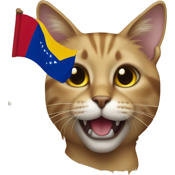 Cat with venezuela flag emoji