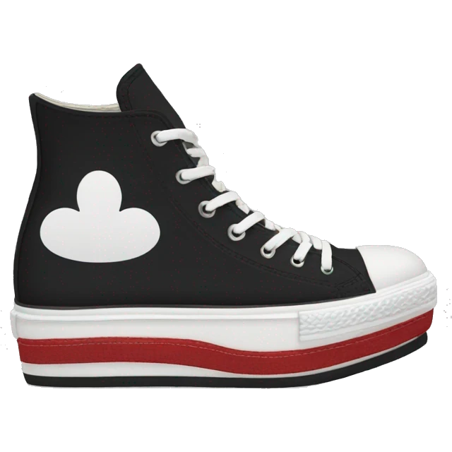 Black platform converse platform shoes emoji