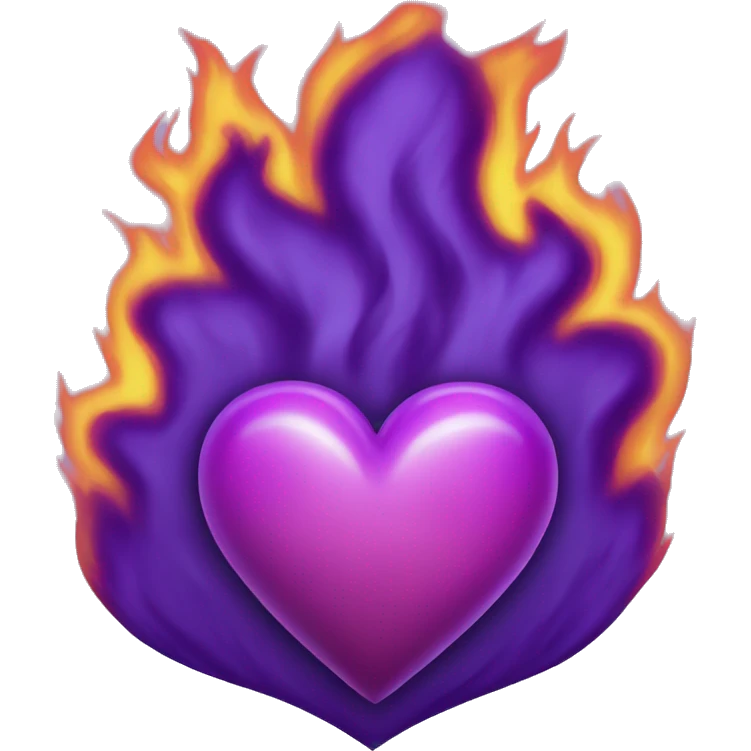 purple heart in flames emoji