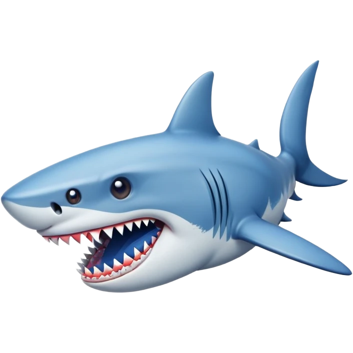A Shark with blue shoes  emoji