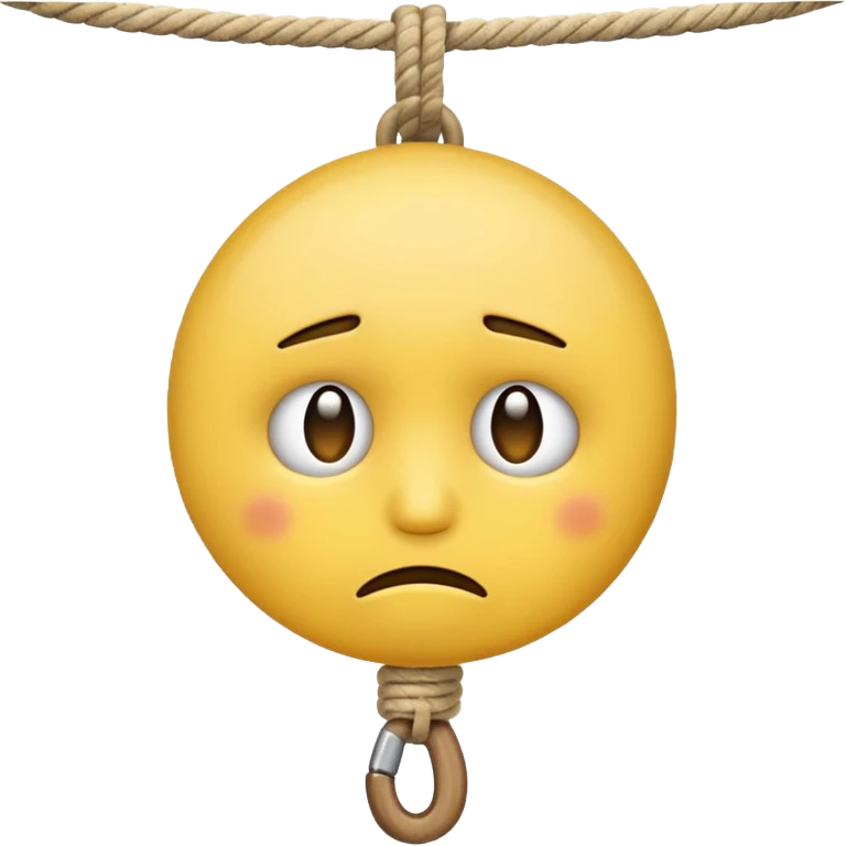 Emoji with a rope around his neck  emoji