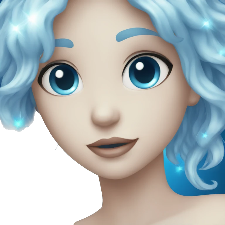  sparkling blue heart emoji