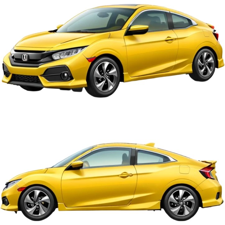 Yellow Honda civic  emoji