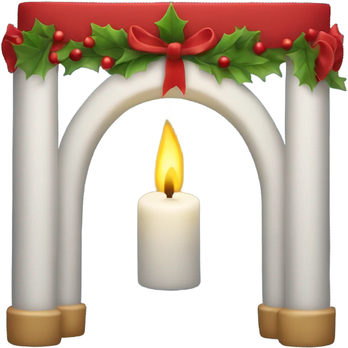 Red Christmas candle arch   emoji