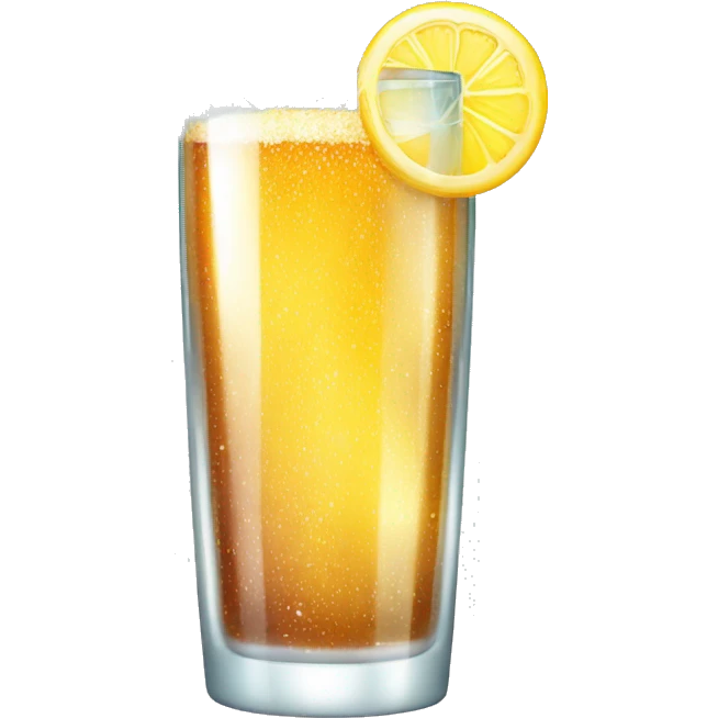 Sparkling drink in tall glass with sparkles emoji