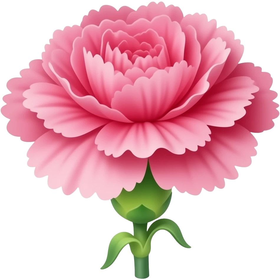 Carnation with stem emoji