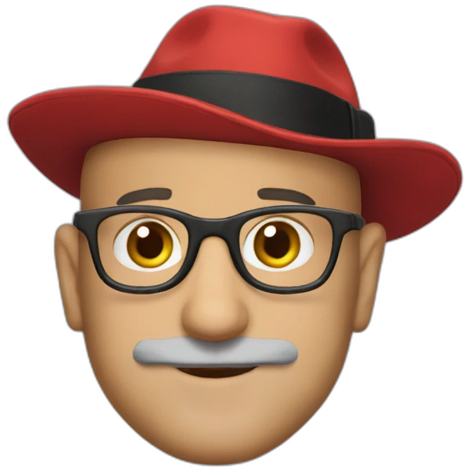 stanley tucci wearing a cardinal hat emoji