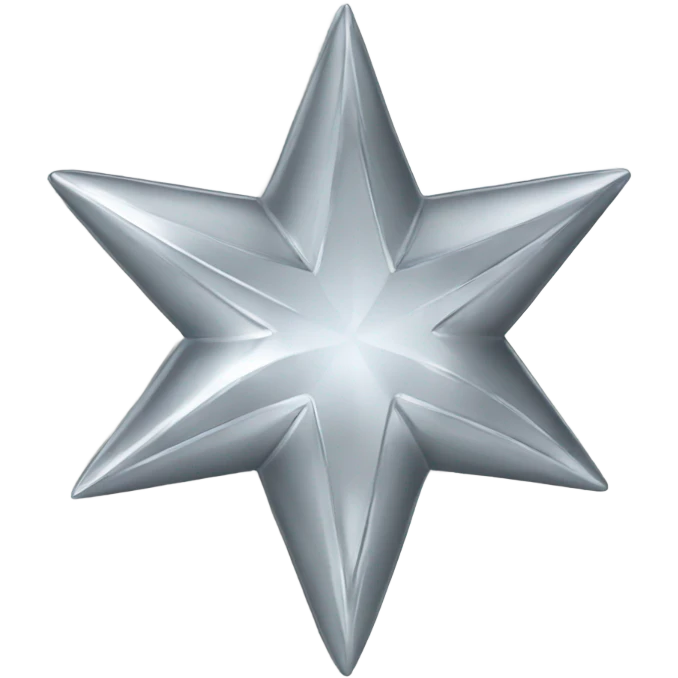 Four-point silver star emoji
