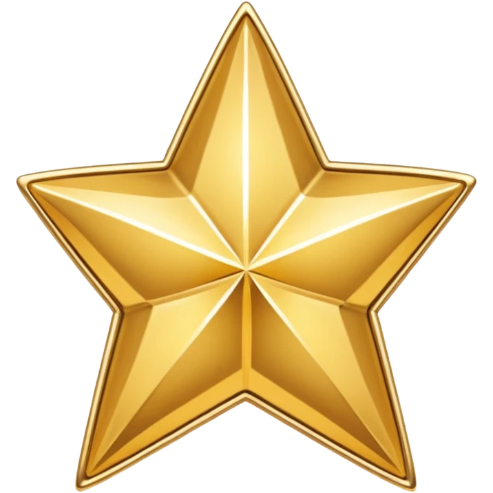 golden trinket star shape, central empty space, details in border, golden emoji
