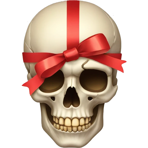 Skull with ribbon emoji