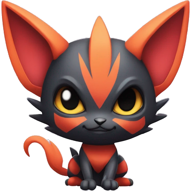 Cool Cute Edgy Chibi Noibat-Litten-Pokémon-Fakémon-hybrid emoji
