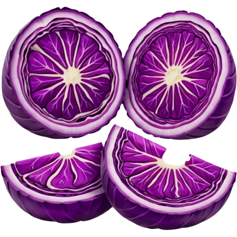 Red cabbage sliced   emoji
