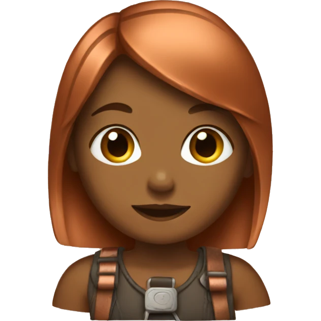 Girl with copper t emoji