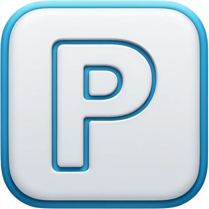 P N P Letters in modern font emoji