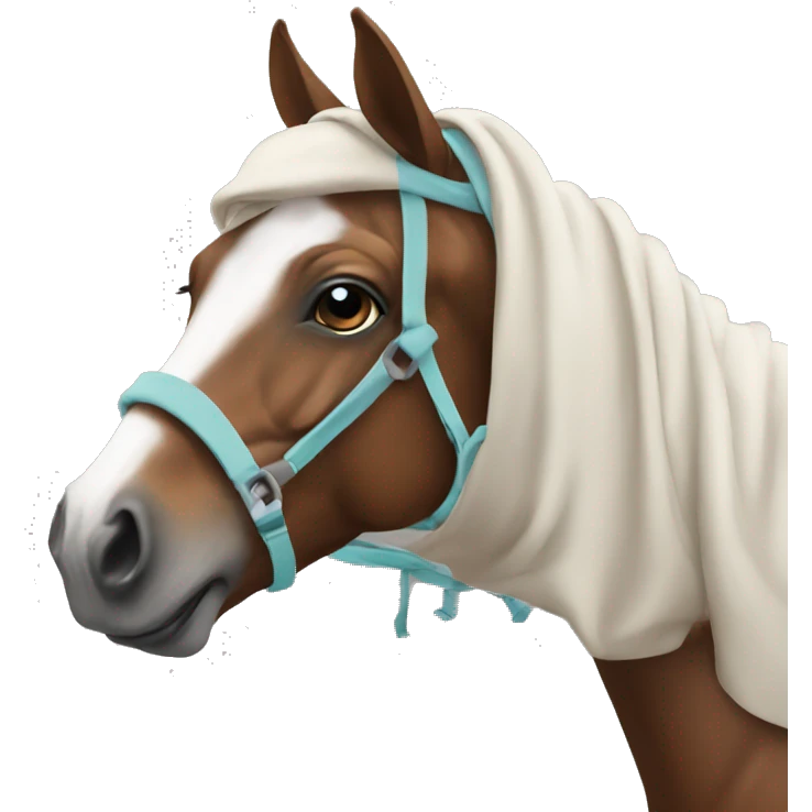 Horse wearing a hoodie emoji