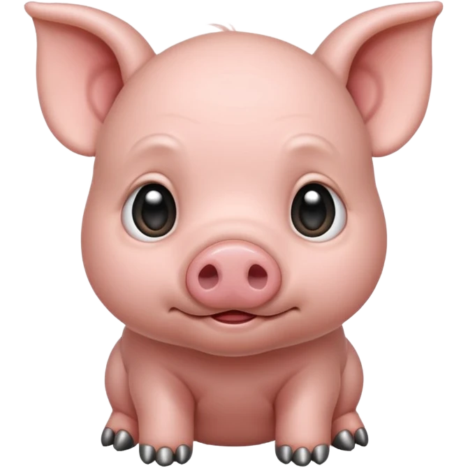 gray baby pig emoji