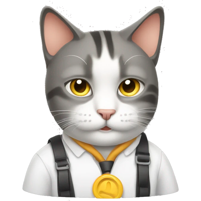 Hard working cat emoji