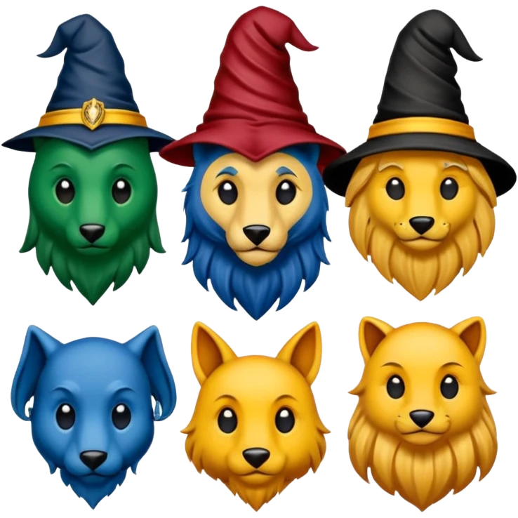 Make emoji of the Howarts house logos. emoji