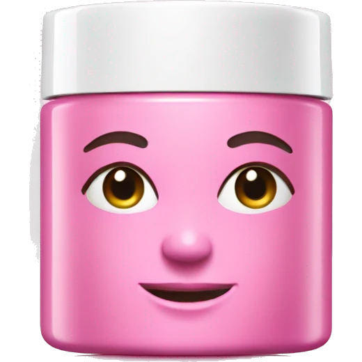 Pink face cream product emoji