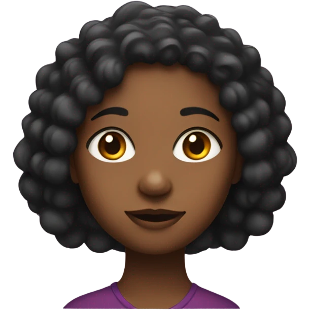 an emoji of a black girl with an " i'm impressed face" emoji