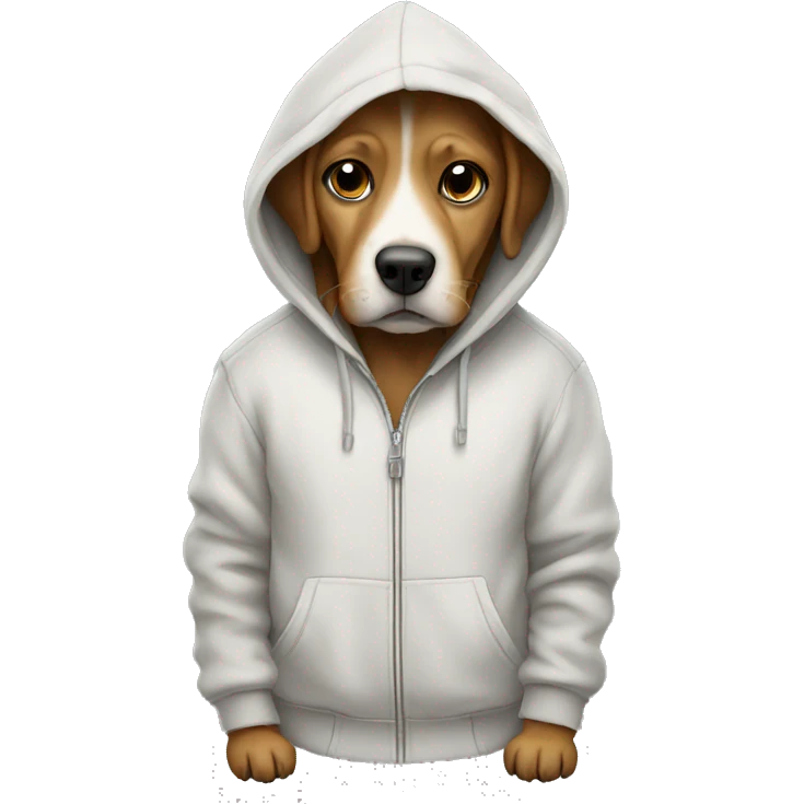 dog wearing a hoodie emoji