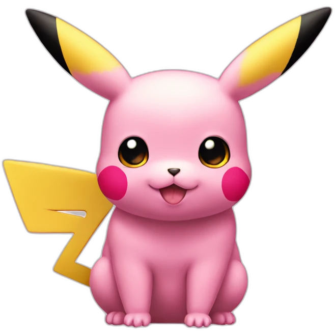 pikachu in pink color emoji
