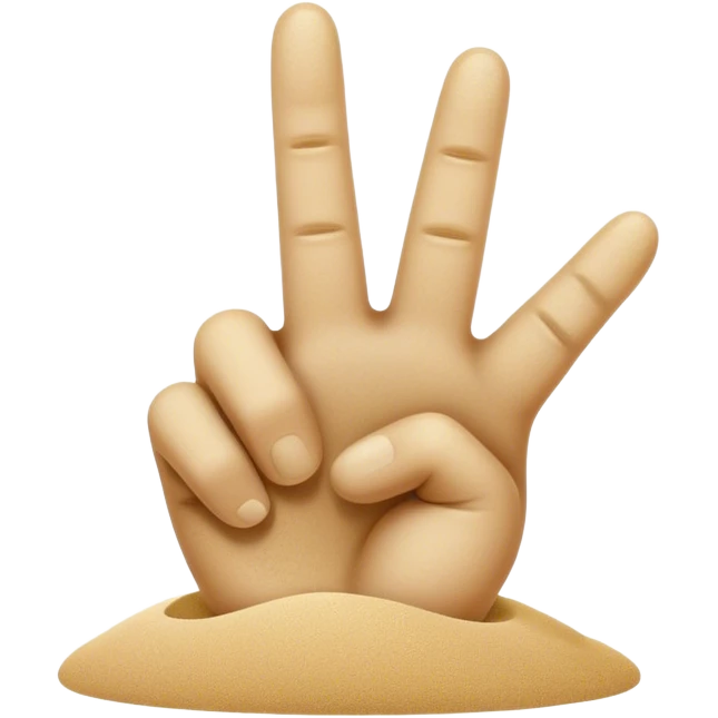 Middle finger with a beach theme emoji