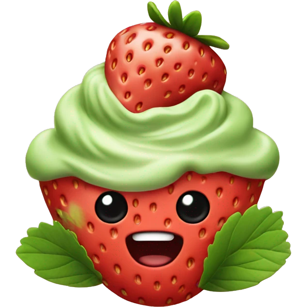 Strawberry matcha  emoji