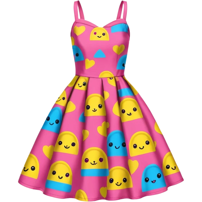 BETSEY JOHNSON STYLE SPAM print dress emoji