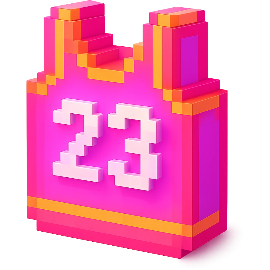 светящейся розовая баскетбольная майка с надписью "23", no background emoji