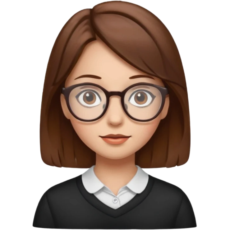 Glasses Wearing girl emoji