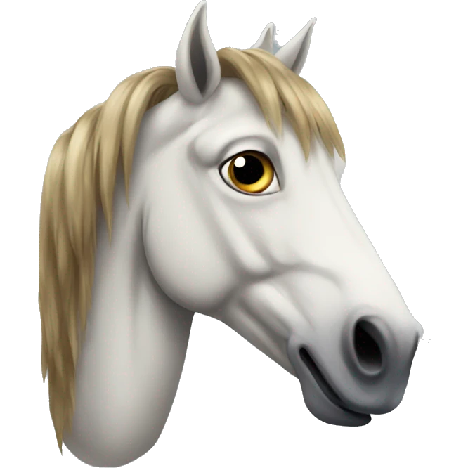 weird horse emoji
