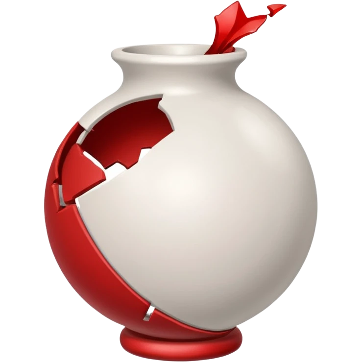 broken vase because of the ball emoji