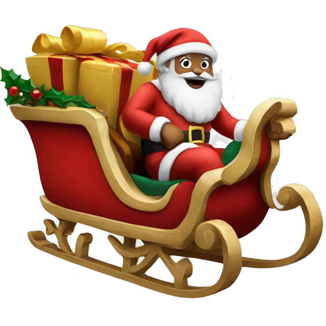 Santa in a sleigh  emoji