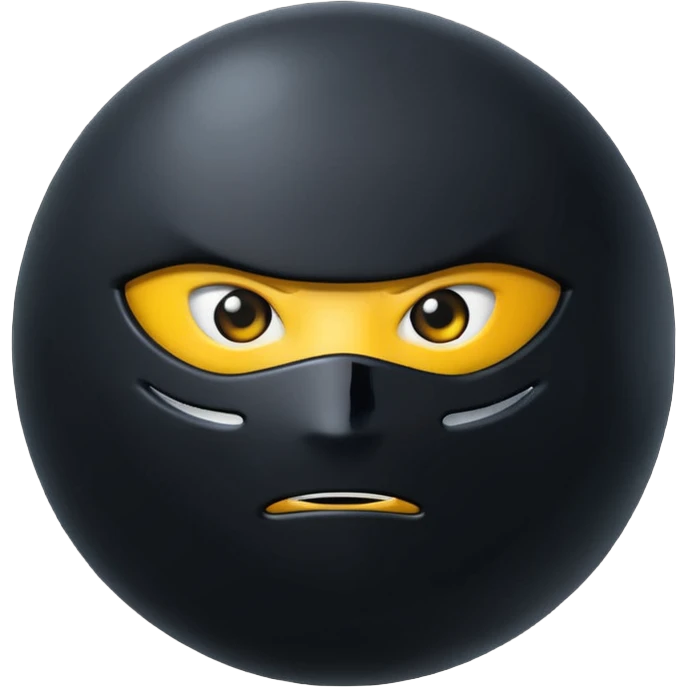 Black Limbless Ninja ball sphere emoji