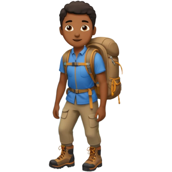 backpacked mountain black people emoji